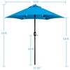 Yaheetech 7.5FT Solar Umbrella LED Lighted Patio Umbrella Waterproof &