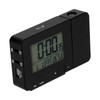 Black Projection Clock with Time Temperature LCD Screen USB Charging