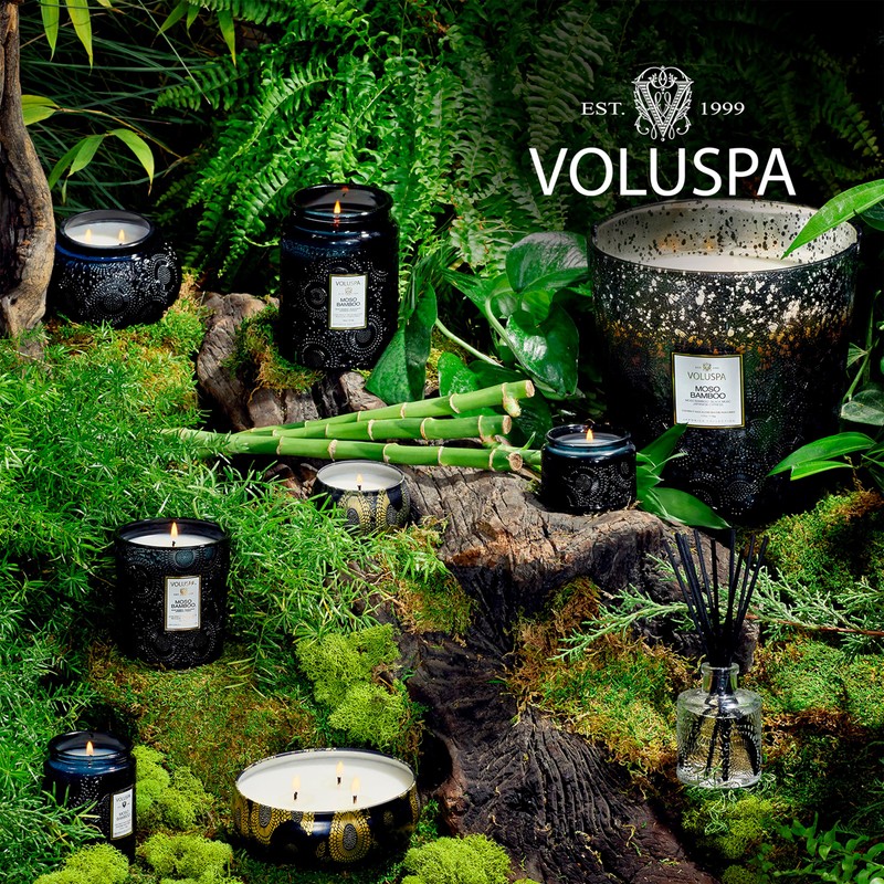 Voluspa Moso Bamboo Scented Reed Diffuser, 3.4 oz, Luxury Bamboo