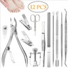 12PCS Ingrown Toenail Tool Stainless Steel Ingrown Toenail Treatment Pedicure