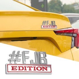 FJB Edition Car Emblem, 3D Letters #FJB Car Edition Emblem, Car Decal 3D Raised Letters Bumper Sticker, 3D Car Exterior Emblems Badge 3D Sticker Decal Fit for Cars Bumper Window