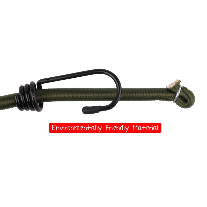 Heavy Duty Bungee Cords with Zinc Hooks Pack of 10