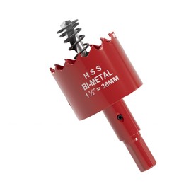 1-1/2 Inch Hole Saw - 38mm M42 HSS Bi-Metal Hole Cutter, Triangular Shank Hole Saw Drill Bit with Spring, Hole Saw Tools for Wood, Plywood, Plastic, Gypsum Board, Various Thin Metal Sheets