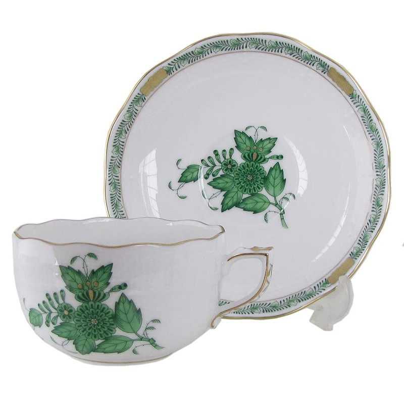 Helend Teacup & Saucer Apony Green, 7.8 fl oz (200
