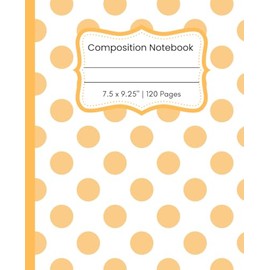 Peach Composition Notebook: 120-Page Lined Journal | 7.5 x 9.25" | Soft Pastel Dot Cover for School, Journaling, or Daily Notes