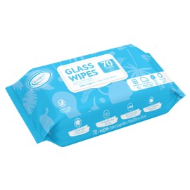 Air Jungles Glass and Window Cleaner Wipes 70 Count, Extra Large 8" x 10" Size Multi-Surface Glass Cleaning Wipes for Car Windshield, Headlight, Mirror, Tile, and Household Appliance