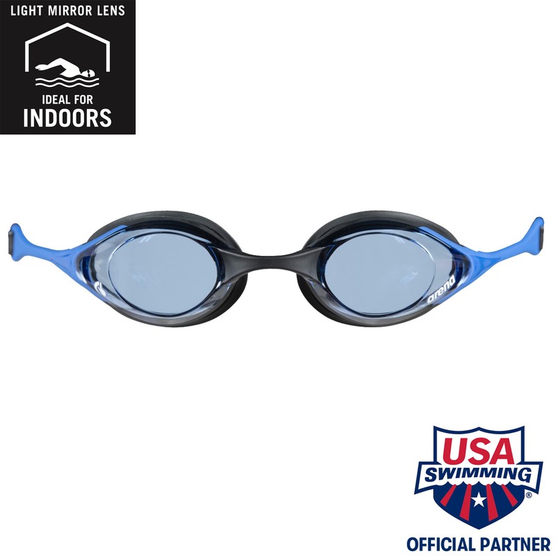 arena Unisex Cobra Swipe Racing Goggles, LIGHTBLUE-BLUE, One Size