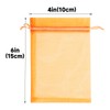 jijAcraft Orange Organza Gift Pouches: 10x15cm Organza Bags, 50Pcs
