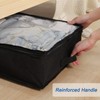 Fixwal Black Underbed Storage Bags with Clear Window and 2