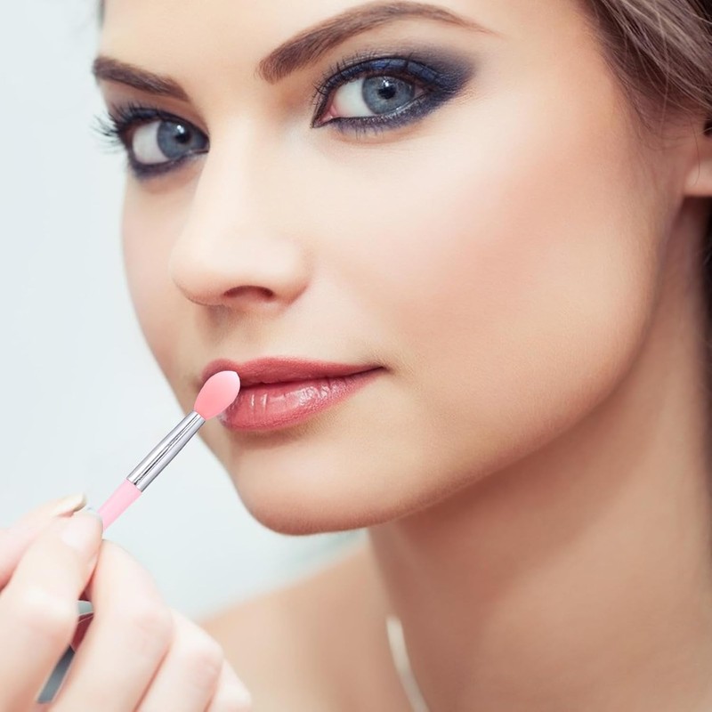 12 Piezas Pincel de Labios Mini de Silicona para Bálsamo