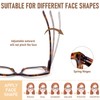 REAVEE 3 Pack Wide Oversized Reading Glasses for Women, Blue