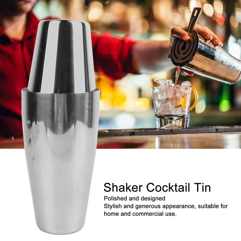 Shaker Cocktail Tin 2 Layer 800 and 600ml Well Sealed