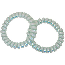 Topkids Accessories Metallic Spiral Hair Ties for Girls and Women, Hair Accessories for Girls, Hair Bobbles, Hair Elastics, Hair Bands for Women, Elastic Bands for Hair (5cm 2pcs, Pink)