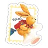 Spreadshirt Felix Der Hase Springt Mit Schulranzen Sticker, 10 x