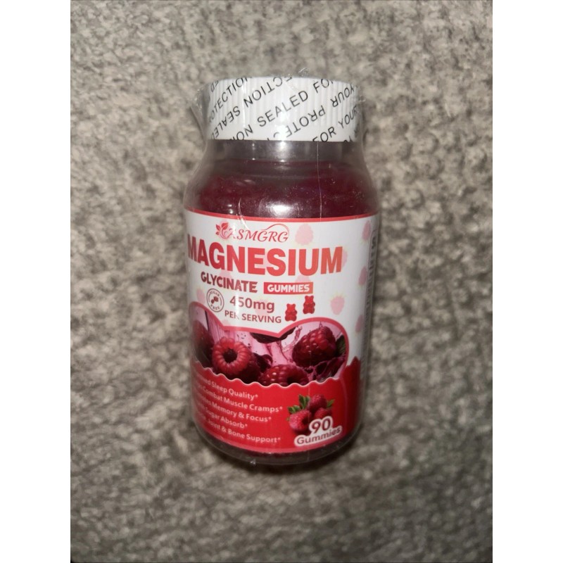 Magnesium Glycinate Gummies 450mg - 90 Vegan Gummies Sugar Free