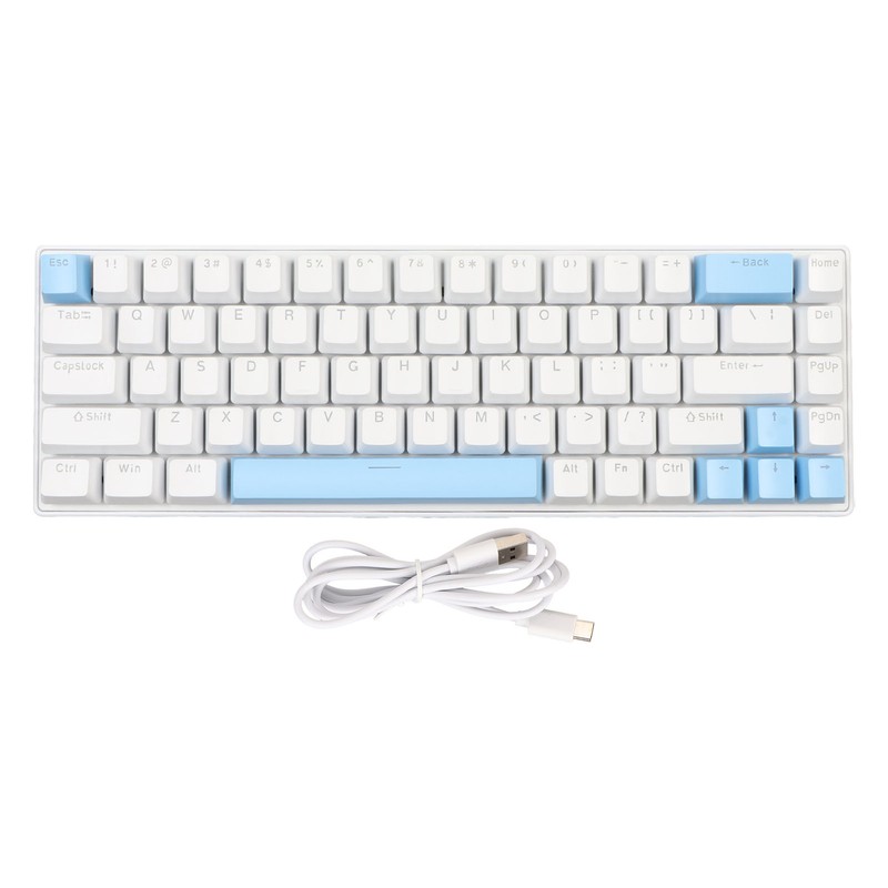 Gaming Keyboard USB 68 Keys Blue Switch N Key Rollover
