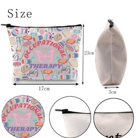 POFULL Occupational Therapy Gift OT Gift Speech Therapy Gift Appreciation Gift Physical Therapist Gift OT Therapists Makeup Bag (OCCUPATIONAL THERAPY)