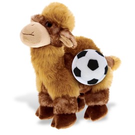 DolliBu Camel Stuffed Animal with Soccer Ball Plush - Soft and Huggable Camel, Adorable Playtime Plush Toy, Cute Safari Life Gift, Super Soft Stuffed Doll Animal Toy for Kids, Adults - 10 Inches