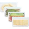 rezip Lay-Flat Half-Gallon Leakproof Reusable Storage Bag 4-pack