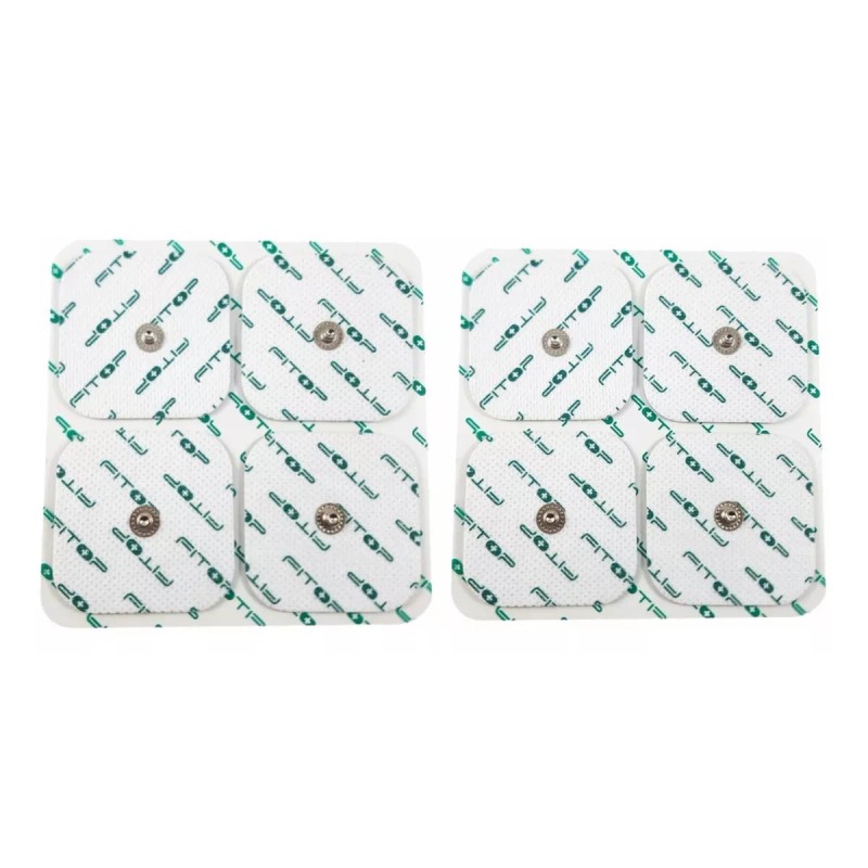 Fitop 8 Electrodos Compatibles Compex 5x5 Snap/ Súper Gel