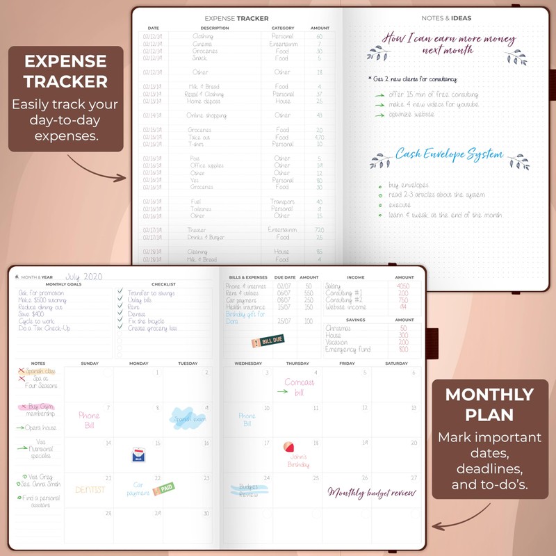Clever Fox Budget Planner - Expense Tracker Notebook. Monthly Budgeting