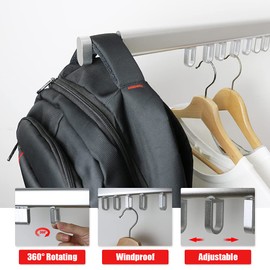 BESTHLS Wall Mounted Clothes Drying Rack for Space Saver Hangers Design for Balcony, Mudroom, Bedroom Foldable Laundry Rack(3-Pole Silver)