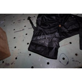 NOS unissued British Royal Navy oilskin foul weather coat hood 1954 25918