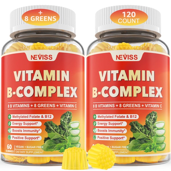 Vitamin B Complex with 8 Greens Gummies for Women &