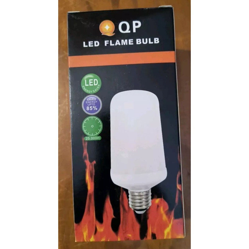 QP LED Blue Dancing Flame Light Bulb Autism Awareness Project