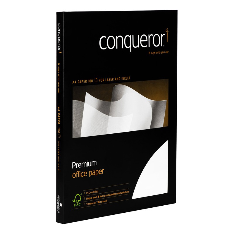 100 Sheets A4 Conqueror Laid (Textured) Vellum (Deep Cream) Paper