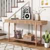 63” Console Table with 2 Drawers, Retro Entryway Table with