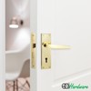 EAI Polished Brass Door Handle Key Lock Set | 1