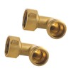 2 Pack 90 Degree Garden Hose Elbow, 3/4'' Brass Garden