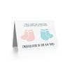 Wee Blue Coo CARD GREETING NEW BABY TWINS 20 FINGERS