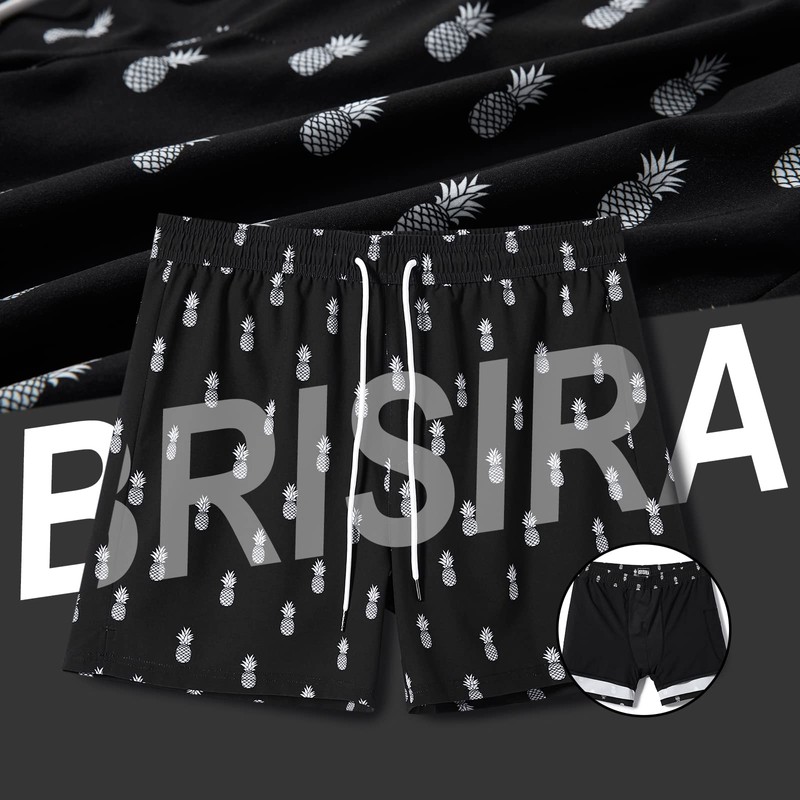 BRISIRA - Traje de baño para hombre, secado rápido, 5
