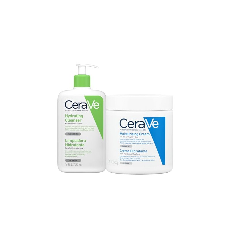 CeraVe rutina corporal piel seca: Limpia + hidrata