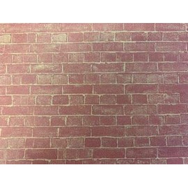 SM DOLLS HOUSE WEATHERED RED BRICK EXTERIOR PAPER 20" X 30" WALLPAPER MODELLING PAPER