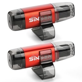 SINSEN Car Window Breaker Seat Belt Cutter, Emergency Safety Life Hammer Tool to Break Glass, Portable Escape Kit, 2 Pack(Red)