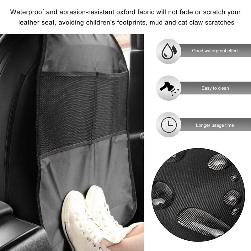 BWBWND 2PCS Back Seat Protector for Car, Extra Large Kick