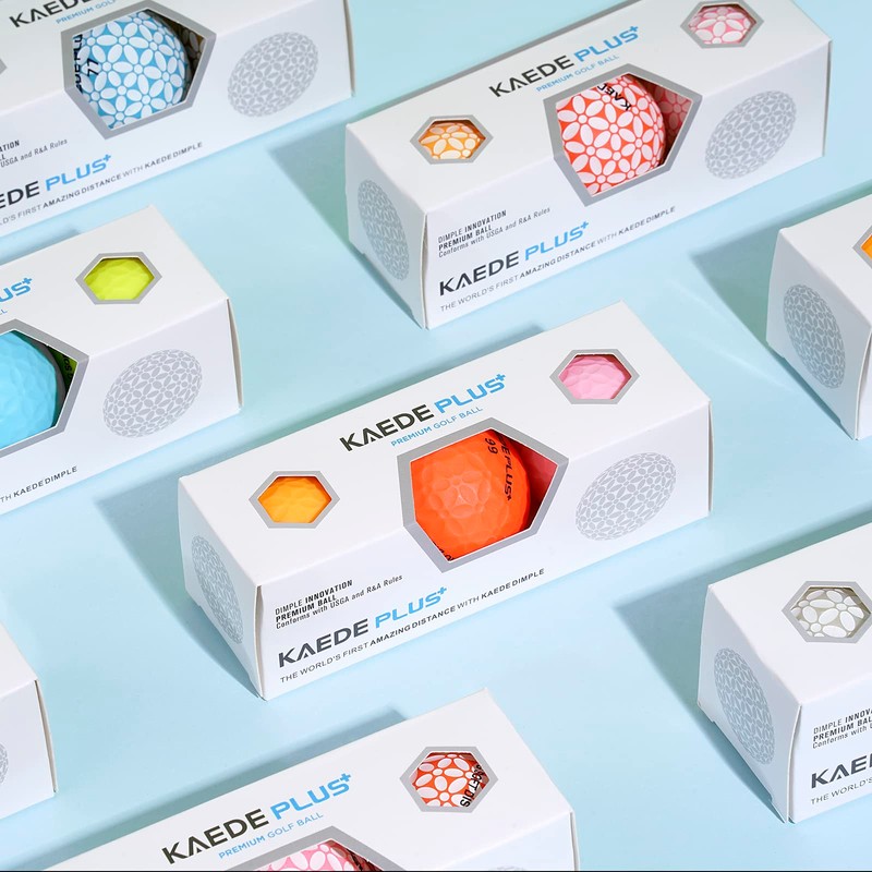 KAEDE Golf Balls PLUS 12 Color Set, 1 Dozen (Pack