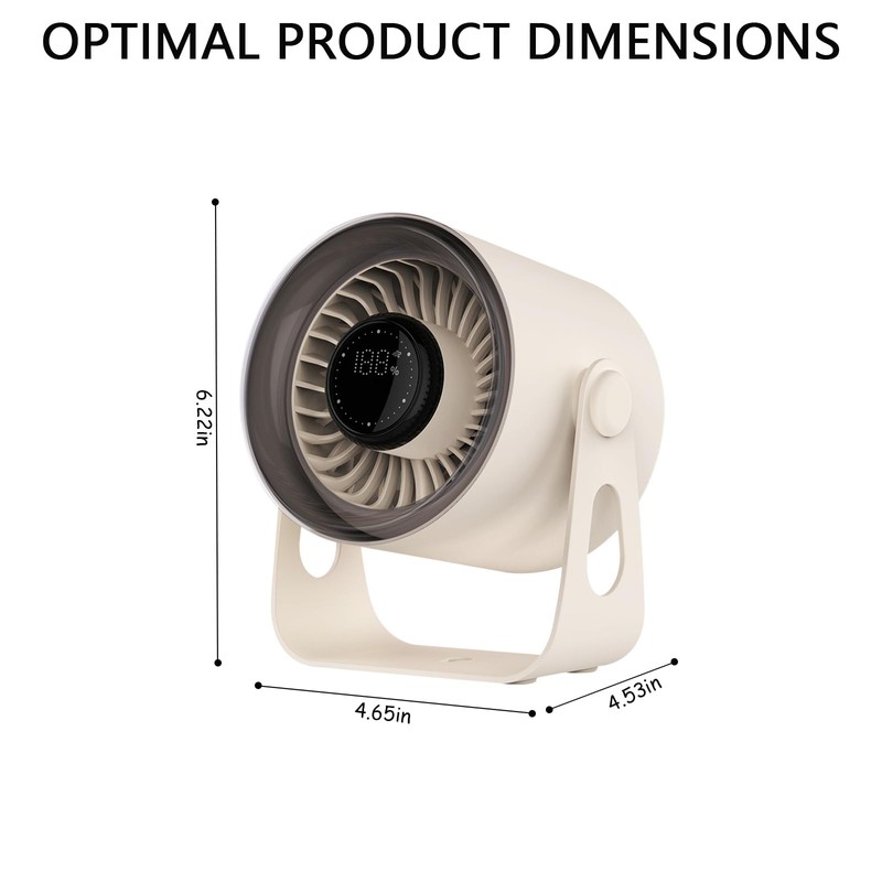 SAYTAY Desk Fan, 100 Speeds Strong Wind Personal Fan Portable
