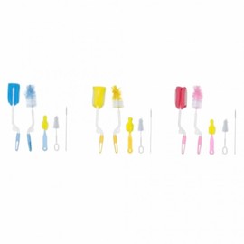 5-Piece Cleaning Brush Set: Bottle, Cup, Sponge Brushes 5-Piece Cleaning Brush Set - Random 3ea