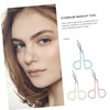 FOMIYES Unique Scissors Style Eyebrow Tweezers 6pcs Set Stainless Steel