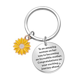 ORZOESD Mother To Be Keychain Pregnant Friend Gift For Women New Mommy Jewelry First Time Mom Gift Expectant Mother Keychain Baby Announcement Keychain For Mom To Be Jewelry
