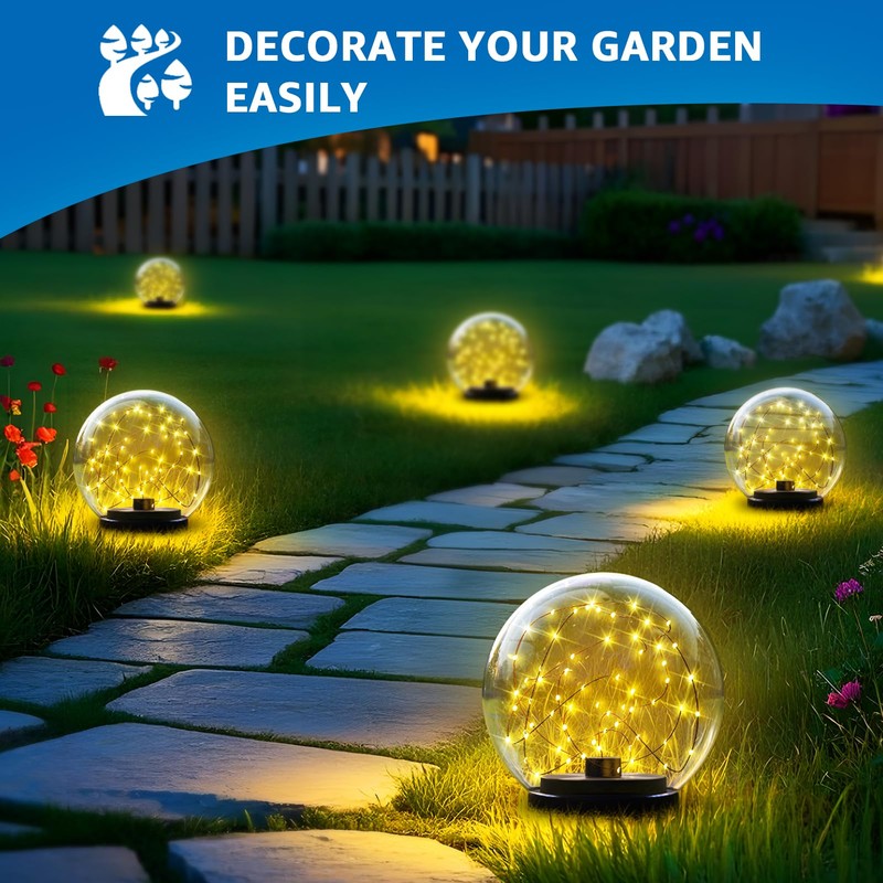 NiceBuy 2-Pack Solar Floating Pool Lights Ball Outdoor Water-Resistant IP66