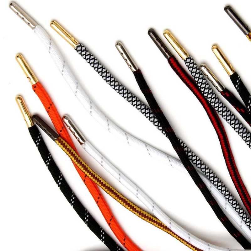 15PCS Aglets for Shoelaces 4x23mm Matt Black Metal Shoe Lace