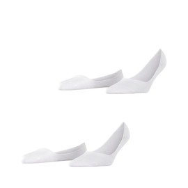 ESPRIT Women Cotton 2-Pack invisible/liner socks, 2 pairs, UK size 2.5-5 (EU 35-38), White, cotton mix - Skin friendly cotton, non slip effect