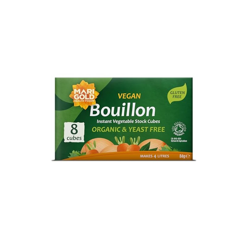 Marigold Vegan Bouillon Instant Vegetable Stock Cubes Organic & Yeast