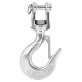 Safety Hook, 304 Stainless Steel Swivel Lifting Hook Steel Eye Hook with Rigging Accessory (1000kg)