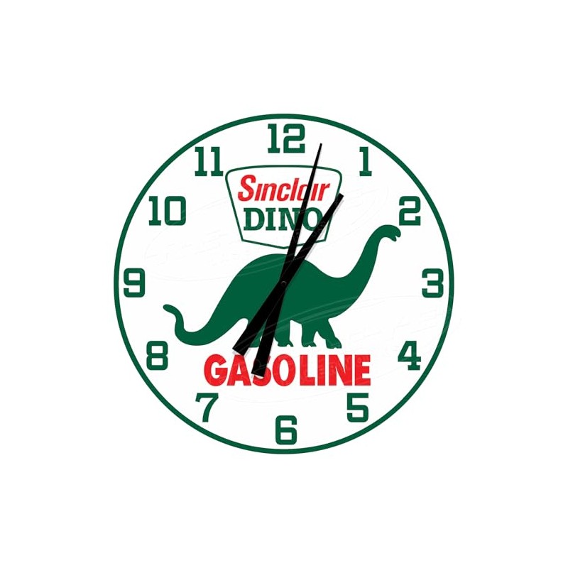 Decorative Concepts Sinclair Gasoline Dino Aluminum Metal Round Wall Clock